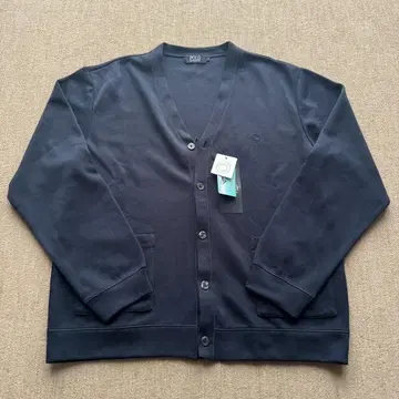 [택 포함 새상품] POLO 맨투맨 가디건 L 네이비 로고 자수