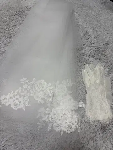 innocently 웨딩 베일과 레이스 장갑 세트