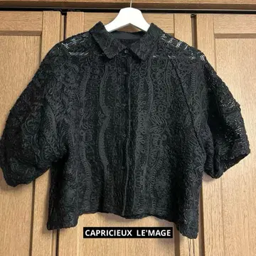 CAPRICIEUX LE'MAGE 레이스 셔츠 블랙 사이즈 F