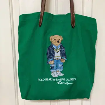 폴로베어 폴로 랄프로렌 그린 토트백 폴로베어 폴로 랄프로렌