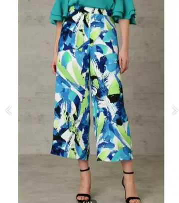 핑키&다이앤 프린트 와이드 팬츠 PINKY&DIANNE 브러쉬 패턴