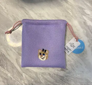 페이러 보라색 메쉬 드로 스트링 백