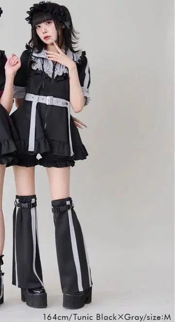 DearMyLove 십자가 자수 프릴 시스터 저리 원피스