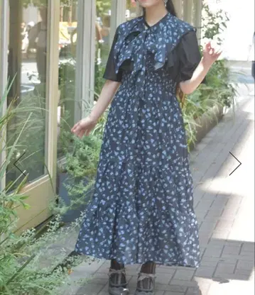 엑시즈팜 미니 꽃무늬 블라우스 x 원피스 세트