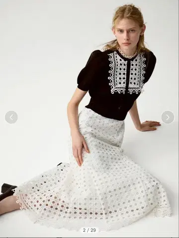 CELFORD 바이브 요크 레이스 가디건 블랙 2026ss