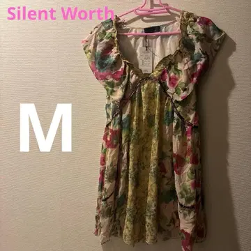 익명 배송 당일 발송 새상품 꽃무늬 M 사이렌트 워스 튜닉 원피스