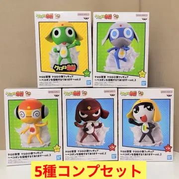 개구리 중사 케로로 피규어 5종 컴프 세트