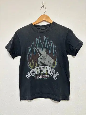 THE OFFSPRING 투어 티셔츠 2005 페이드 블랙 밴드 티