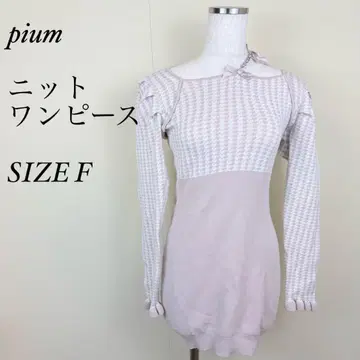 pium 비쥬 초커 니트 원피스 상의 니트 귀여운