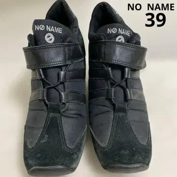 NO NAME 블랙 웨지솔 스니커즈 39