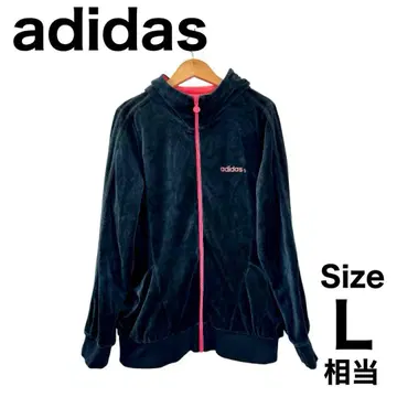 adidas 벨로아 후드티 OT 네이비 핑크