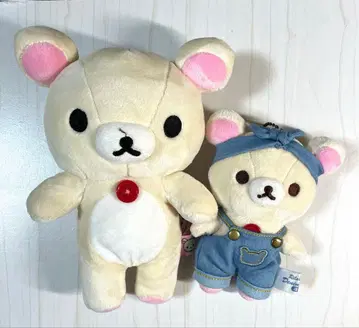 코리락쿠마 미칸지구 데님 봉제 인형 키링 S