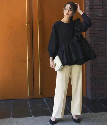 ruirue boutique 시크릿 밴딩 스트레이트 슬랙스 팬츠