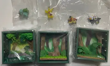 포켓몬 프레임 짙은 녹색의 숲 이상해씨 피카츄 데덴네&메리프