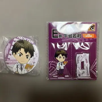 구스마 복권 하이큐!! E상 아크릴 스탠드 G상 캔뱃지 우시지마 와카토시