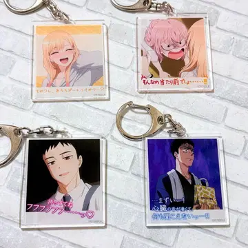 그 비스크 돌은 사랑을 한다 인스턴트 사진풍 아크릴 키링 4개 세트