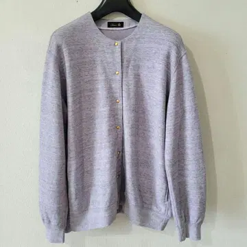 Drawer 코튼 캐시미어 쭈리 자수 로고 골드 버튼 가디건 2