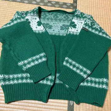 BLARNEY CASTLE 그린 컬러 페어아일 가디건