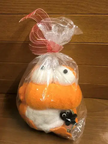 미사용 레트로 종이 택 포함 반다이 푸치아무르 케로키 봉제 인형 [주황]