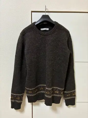 넘버나인 조지기 루돌프 무늬 니트 스웨터 사이즈 3 자카드