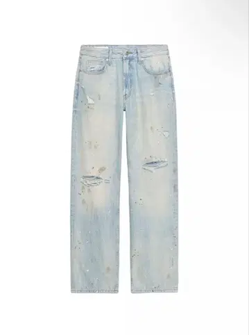 ZARA TRF 미드 웨이스트 스트레이트 진 36