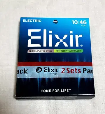 정품 Elixir 일렉 기타 줄 10-46 OPTIWEB 2세트