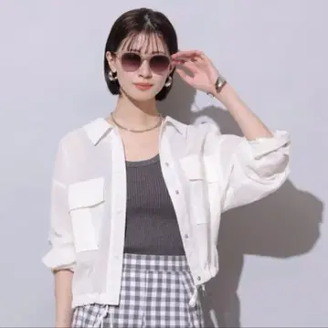 텐셀 코튼 시어 블루종 화이트 아르페쥬 스토리