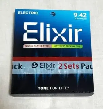 정품 Elixir 일렉 기타 줄 09-42 OPTIWEB 2세트