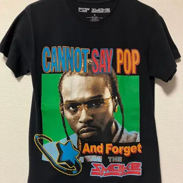 팝 스모크 래퍼 티셔츠 그래픽 티셔츠 남성용 Pop Smoke