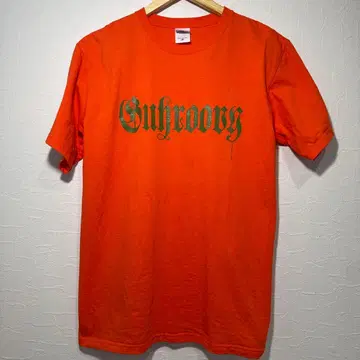 초레어 GUHROOVY 오렌지 올리브 반팔 T셔츠 빅 사이즈 M