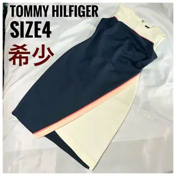 레어 TOMMY HILFIGER 슬리브리스 원피스 SIZE 4 네이비