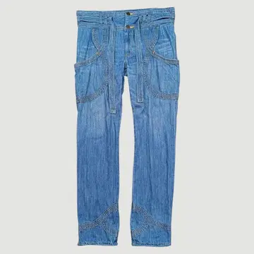 츠모리치사토 데님 카고 팬츠 블루 사이즈 2