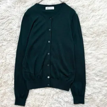 비스 V넥 니트 가디건 그린 M 긴팔 고급 깔끔한 돌려입기