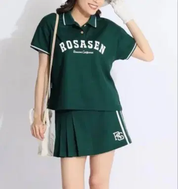 ROSASEN 로사젠 골프웨어 수분 흡수 속건성 와플 반팔 피케 셔츠