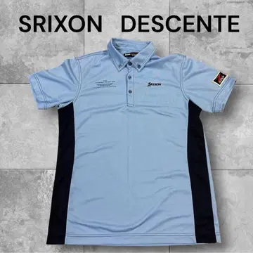 Srixon 골프웨어 남성용 반팔 피케 셔츠 스카이블루 L
