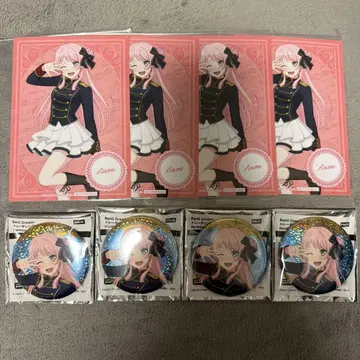 뱅드림 애니메이트 하모니 페어 홀로그램 캔뱃지 브로마이드 치하야 아논