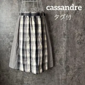 644 cassandre 택 포함 프랑스 빈티지 체크 스커트