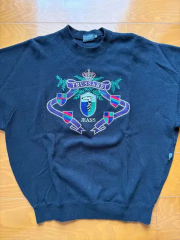 TRUSSARDI 자수 트레이닝복 네이비