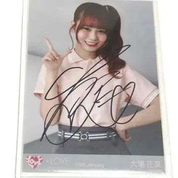 =LOVE 이코러브 브로마이드 피케 셔츠 오바 하나나 친필 사인 츄