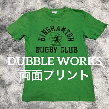 DUBBLE WORKS 양면 프린트 t셔츠 그린 녹색