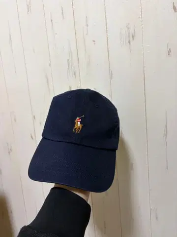 컨디션 최상 POLO 랄프 로렌 자수 로고 네이비 캡