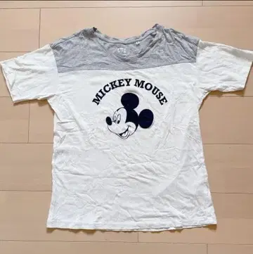 미키마우스 반팔 T셔츠 화이트/그레이
