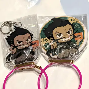 지옥락 바쿠단야키 콜라보 민타니 간테츠사이 캔뱃지 아크릴 키링 세트