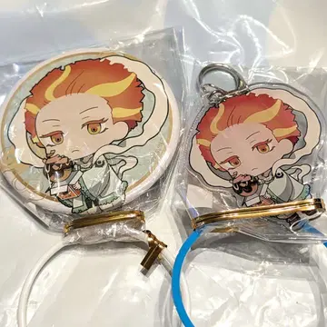 지옥락 바쿠단야키 무궁화 캔뱃지 아크릴 키링 2세트