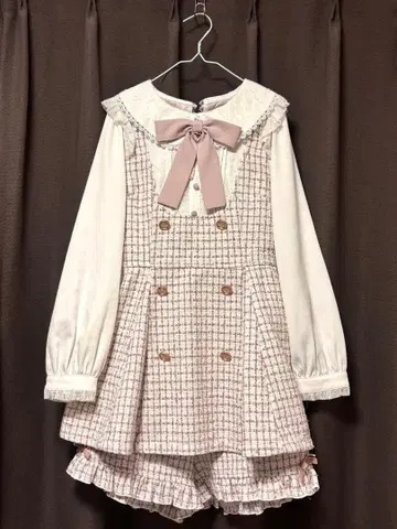 리즈리사 트위드 셋업 핑크