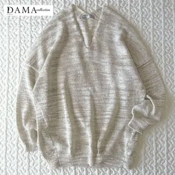 다마컬렉션 린넨 니트 풀오버 봄/여름