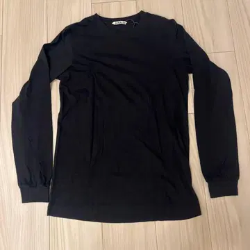 AURALEE 2025AW 긴팔 티셔츠 블랙 사이즈 0