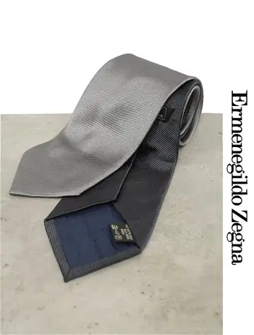 Y127 새상품급 제냐 넥타이 깃 끝 너비 8.5cm 트윈 양날 리버서블