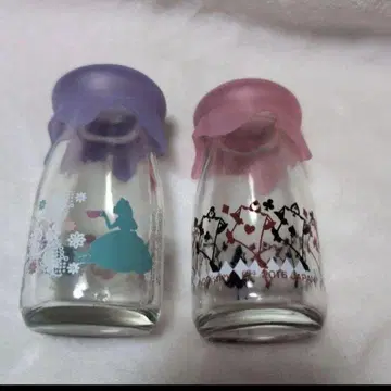 DISNEY 이상한 나라의 앨리스 제일복권 작은 유리병 2개 세트