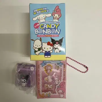 한국 캐릭터 키링 & 스티커, 패키지 미니어처 쿠로미 세트